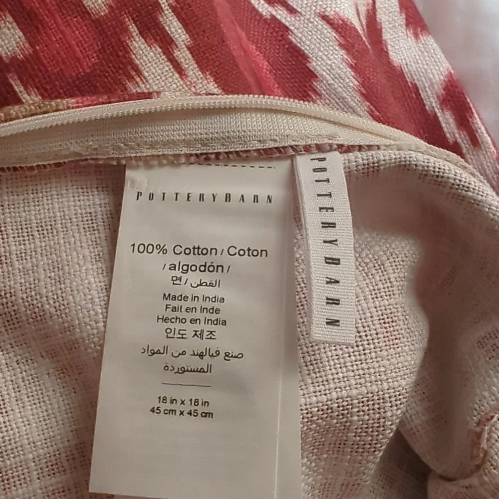 NWT  Pottery Barn 18x18 Pillow Sham Turica Printed Pillow SOLD OUT/ RARE - Picture 6 of 8